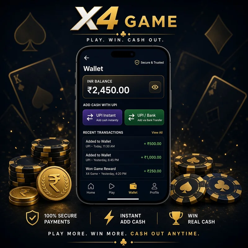 X4 Game X4 Game UPI PhonePe Paytm India